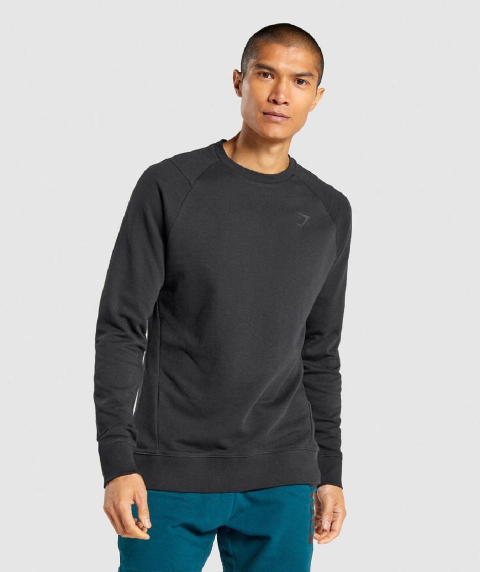 Correr Con Capucha Gymshark Bold Crew Hombre Negras | CO 3692FDN